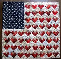 Flag Quilt with Hearts